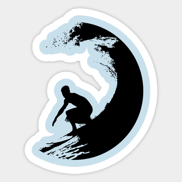 Catch A Wave Sticker by hamiltonarts